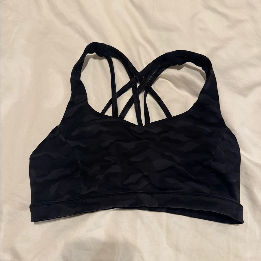 lululemon athletica Black Patterned Sports Bra